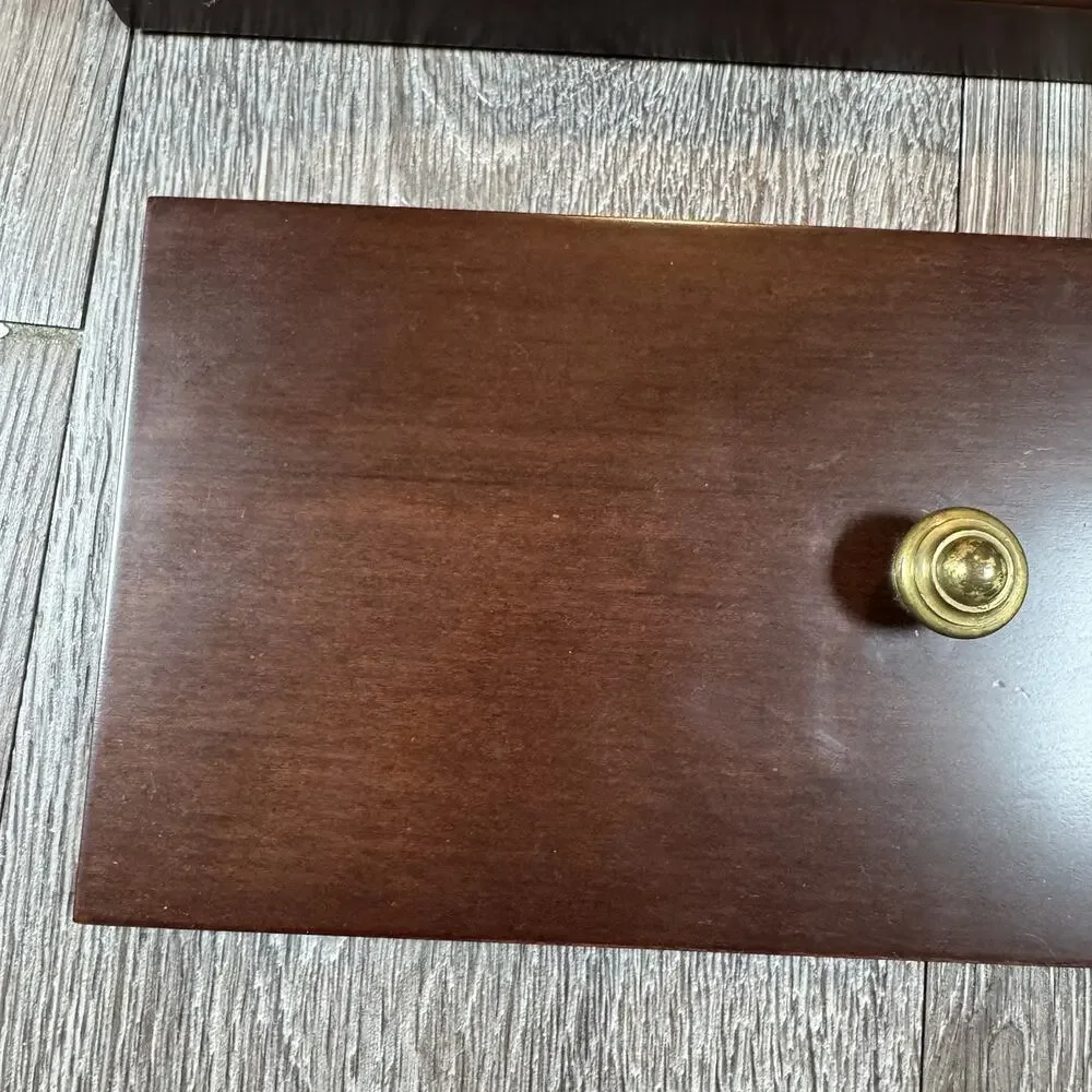 Bombay Company Wooden Desk Organizer Mail Sorter 1996 Hidden Compartment